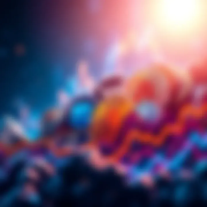 A visually striking illustration of various cryptocurrencies amidst a rising graph, symbolizing the anticipated bull run in the market.