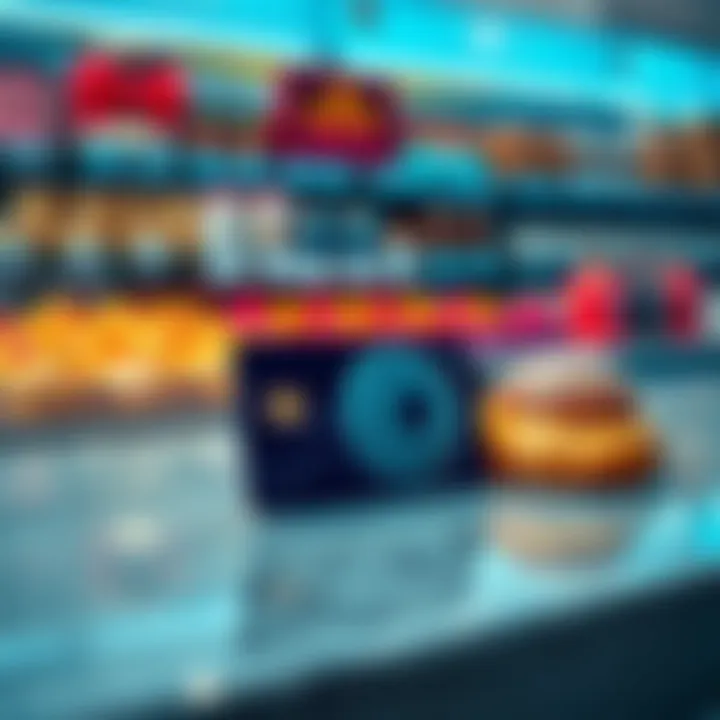 A cryptocurrency card placed on a bakery counter next to a pastry, symbolizing digital asset management