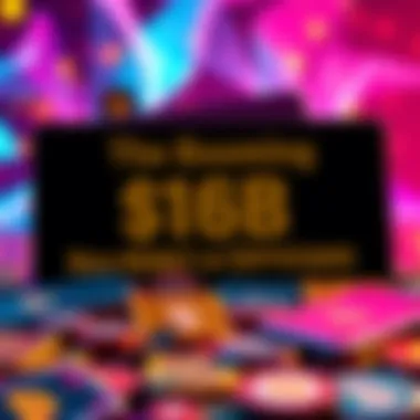 A visual representation of the booming crypto card market, featuring various crypto cards and digital currency symbols against a vibrant background.