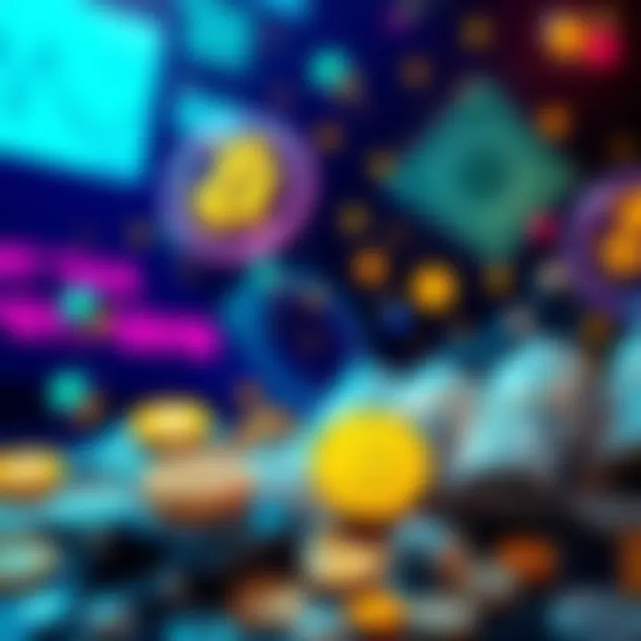 A conceptual illustration of cryptocurrency icons and cash notes, highlighting tax implications and financial strategies.