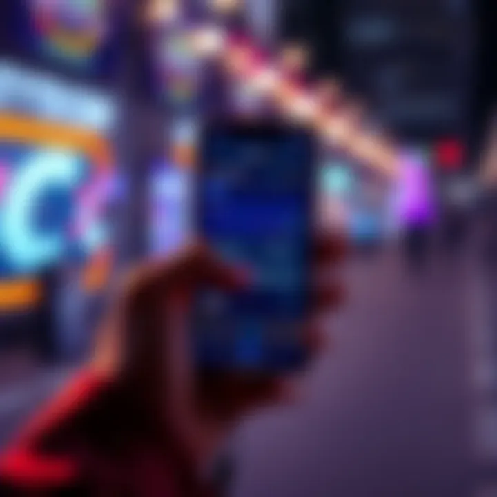 A person holding a smartphone displaying the Crypto.com app interface, showing cryptocurrency values and charts.