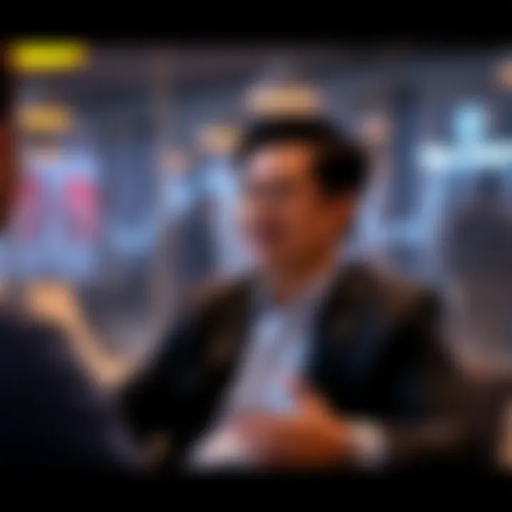CEO Phong Le discusses the company's new strategy regarding potential bitcoin sales in a meeting