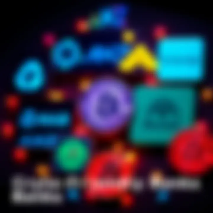 A collage of bank logos including ANZ, NAB, St. George, Great Southern Bank, and Revolut with cryptocurrency symbols