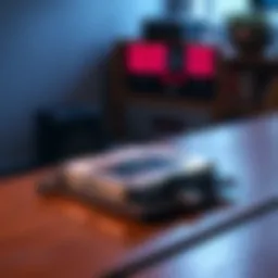 A hardware wallet for cryptocurrency sitting on a wooden table, symbolizing self-custody and security.