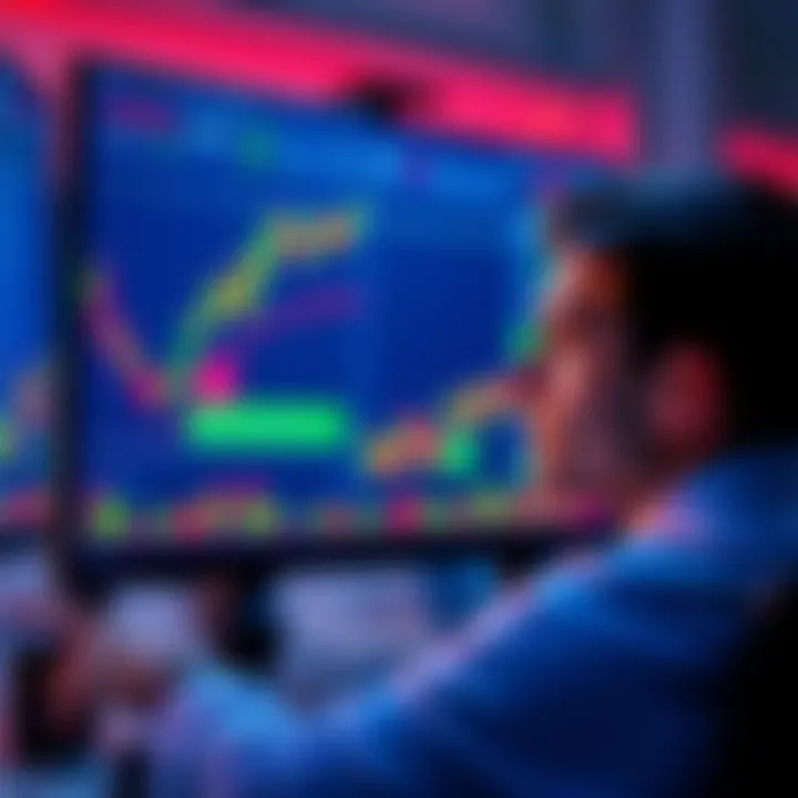 A person looking at cryptocurrency charts on a computer screen, showing concern while considering their investment strategy.