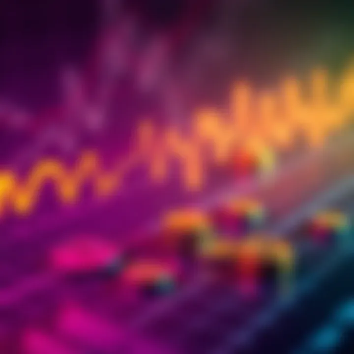 A graphic showing a line chart fluctuating with coins, emphasizing the importance of timing in crypto investments.