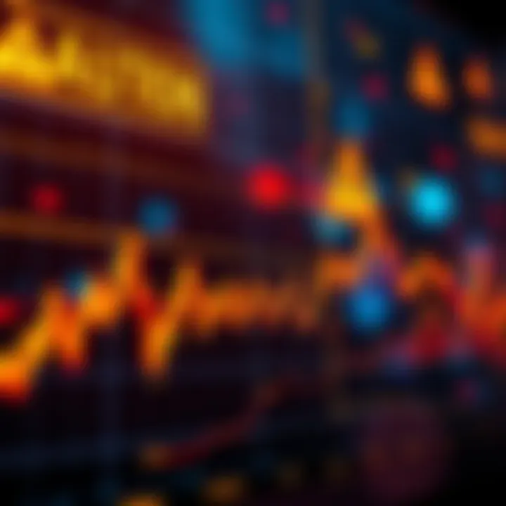 Chart showing fluctuating ETH prices with caution symbols and geopolitical icons in the background