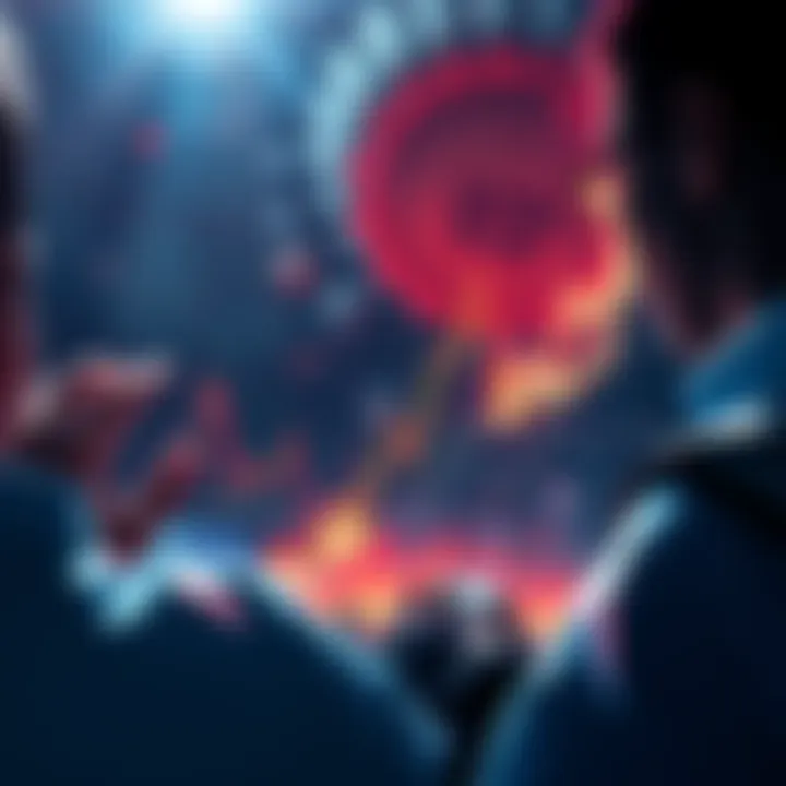 A dramatic illustration of a cryptocurrency chart plummeting downwards, symbolizing the anticipated market crash in 2026, with worried investors observing the situation.