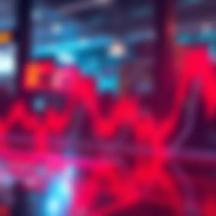 Graph showing a downward trend in cryptocurrency values after Trump's election win in 2024, with red arrows indicating losses.