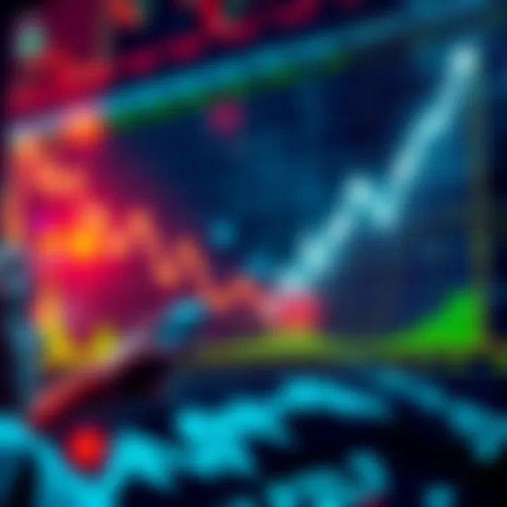 Crypto Market Decline A graph showing a sharp decline in cryptocurrency values with worried investors looking at their phones.