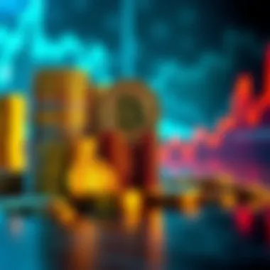 Crypto Coins and Passive Income A stack of cryptocurrency coins with a graph showing growth, symbolizing passive income opportunities in crypto