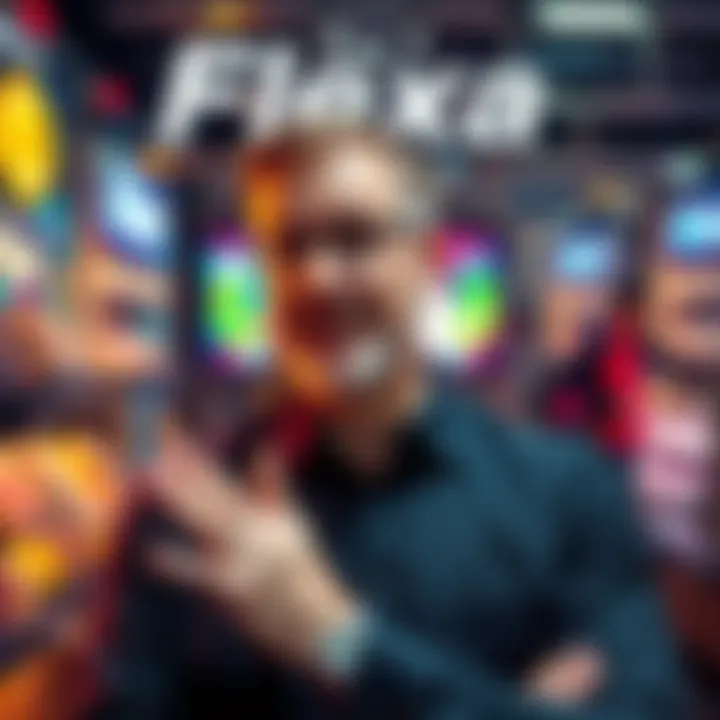 Daniel McCabe discussing the future of crypto payments at Flexa, with images of digital currencies and merchants in the background.