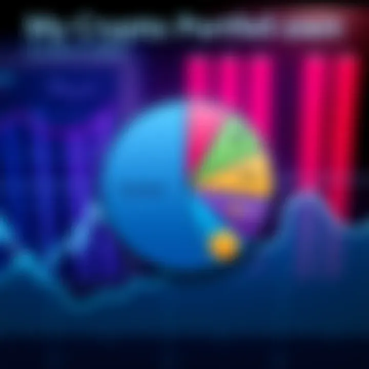 A graphic showing a pie chart with allocations for Chainlink, Ethereum, Solana, Bitcoin, and Polkadot in a software developer's crypto portfolio.