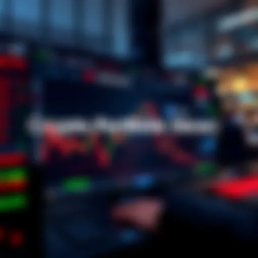 Live depiction of a digital screen displaying current crypto market trends and portfolio status updates for investors