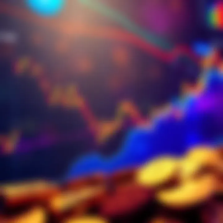 Cryptocurrency Prices Drop Charts showing plummeting cryptocurrency values alongside images of gold coins, symbolizing investor shift towards gold amid economic uncertainty in the US.