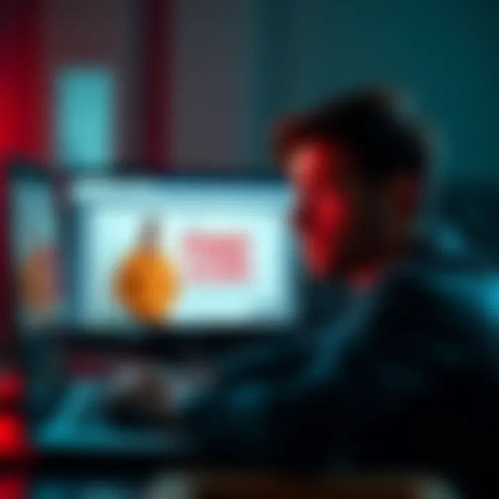 Crypto Scams Alert A person looks worried while viewing a fake job advertisement on their laptop screen, symbolizing crypto scams