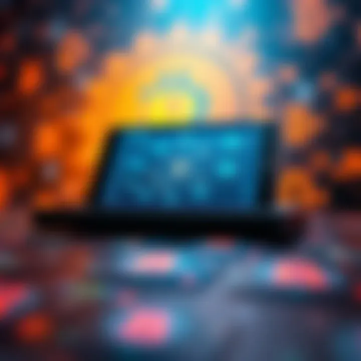 A visual representation of a 24-word seed phrase on a digital device with blockchain symbols in the background.