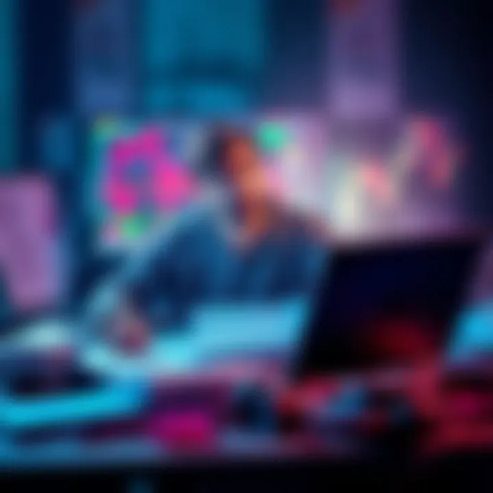 An investor facing difficulties retrieving crypto transaction data after exchange closures, surrounded by tax documents and a computer screen showing crypto data.