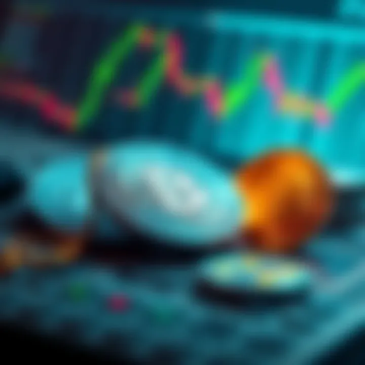 A visual representation of cryptocurrency tax strategies with Bitcoin and financial charts