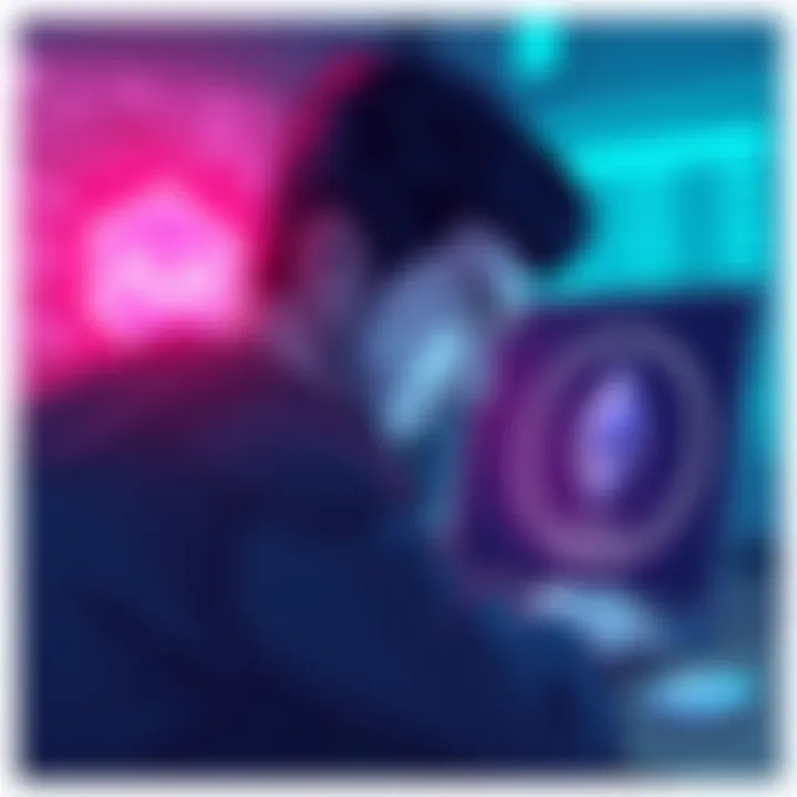 Illustration showing a distressed person looking at a computer screen while AVAX and ETH logos appear, symbolizing stolen cryptocurrency.
