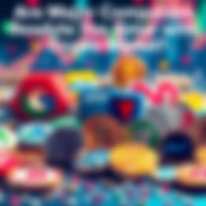 An illustration showing logos of major companies like Google, Apple, and Microsoft alongside various cryptocurrency tokens, symbolizing their potential entry into the crypto market.