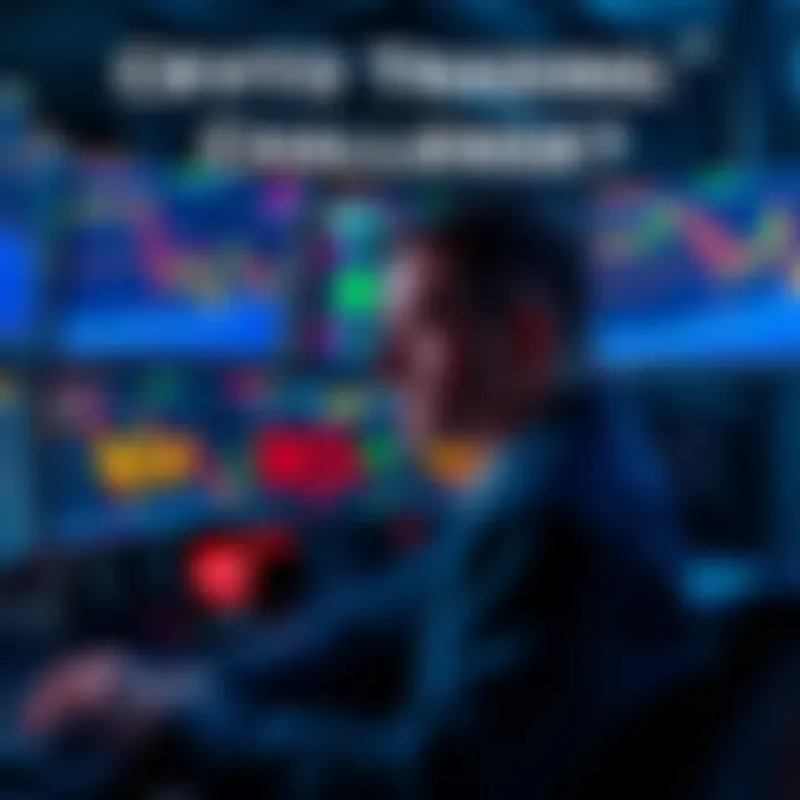 Crypto Trading Challenges A trader analyzing price charts of BCH and SOL on multiple screens, looking concerned about market trends.