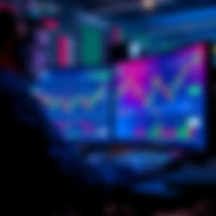 Crypto Trading Discipline A trader analyzing charts and graphs on a computer screen, focusing on market trends and strategies for consistent trading