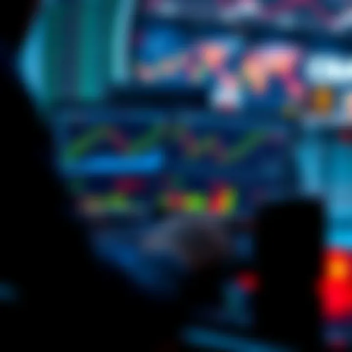 A user trading cryptocurrency on a laptop, highlighting privacy in non-KYC exchanges.