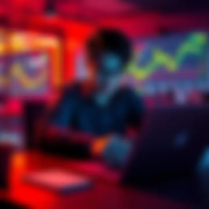 A person analyzing cryptocurrency yield charts on a laptop, looking concerned about recent lending platform failures.