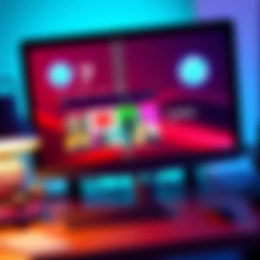 A vibrant desktop setup featuring a YouTube channel focused on cryptocurrency, with Cardano logos and engaging content displayed on the screen.