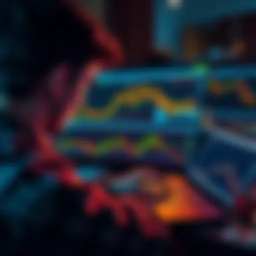 A person studies cryptocurrency market trends on a laptop, reflecting on their investment journey over the past eight years.