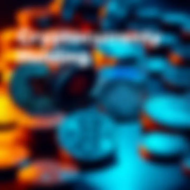 Optimizing Cryptocurrency Holdings A visual representation of cryptocurrency coins with a comparison chart between staking and other strategies