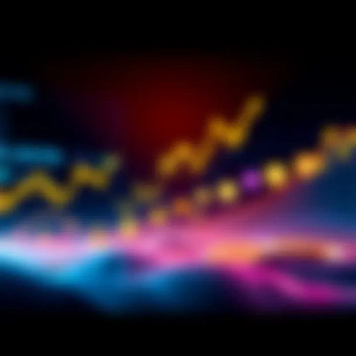 Graph showing an upward trend in cryptocurrency prices with various altcoins highlighted