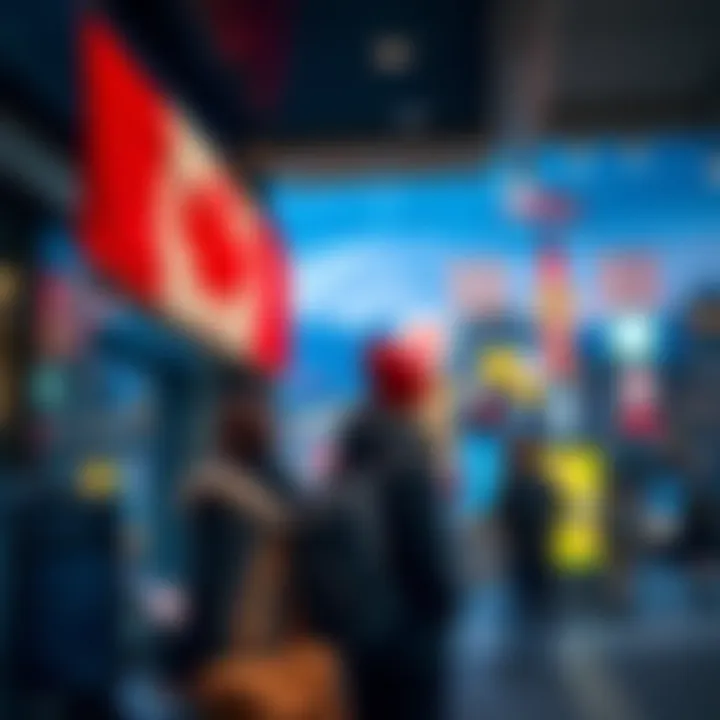 Traveler exploring currency exchange methods before visiting Canada