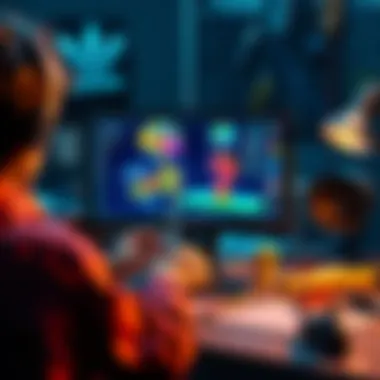 Creating Custom Drives in Jak Series A person designing a custom drive for the Jak series using Paint 3D, with colorful graphics displayed on the screen and tools scattered around.