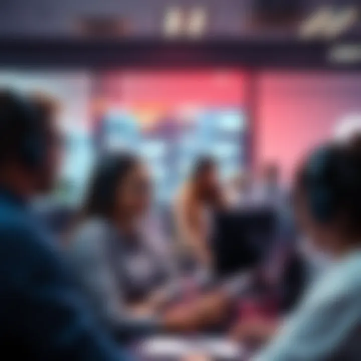 Visual representation of a call center teamwork enhancing PCT services