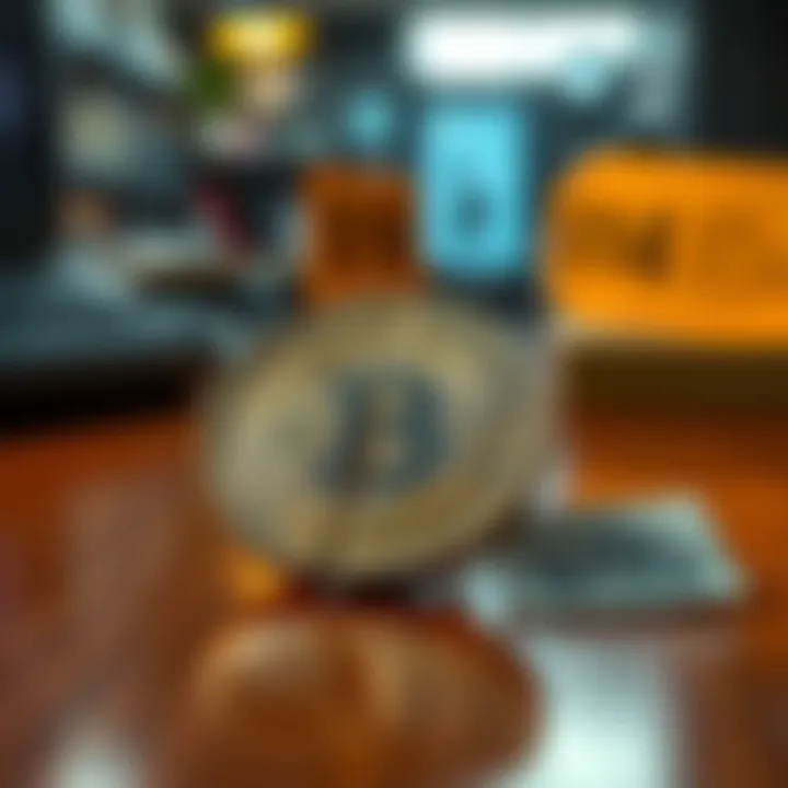 A damaged expensive coin cut in half sitting on a wooden table next to a price tag showing $40.