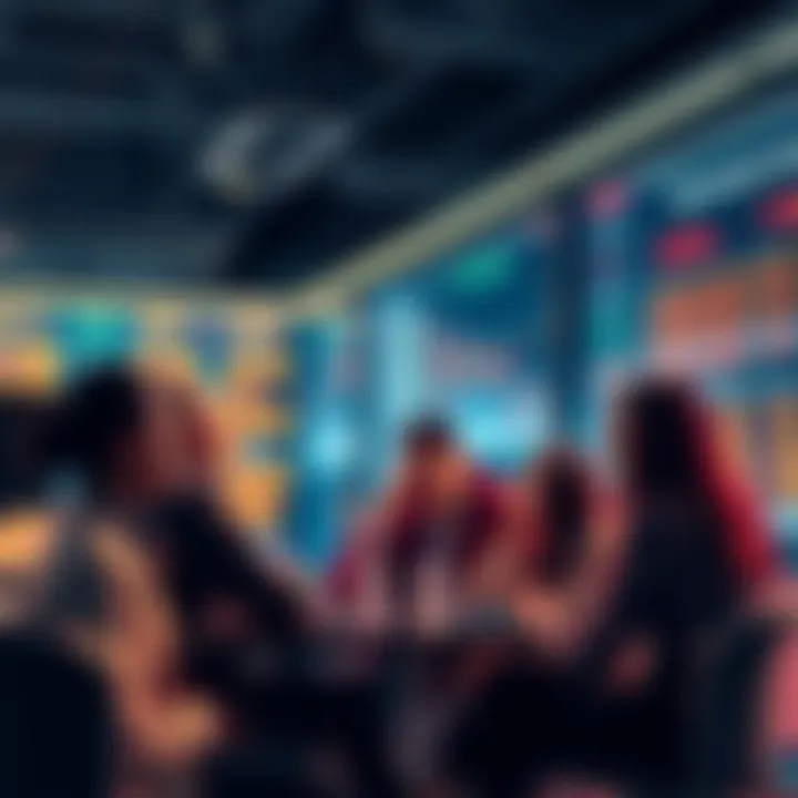 People engaging in a discussion about current events and trading strategies