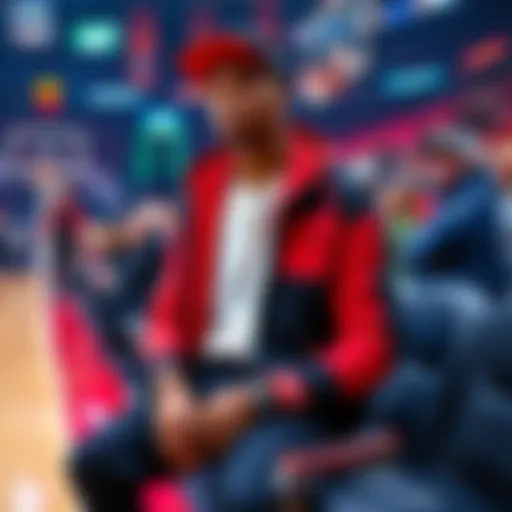 Damian Lillard wearing a stylish outfit courtside during the NBA Playoffs in 2026, showcasing his fashion sense.