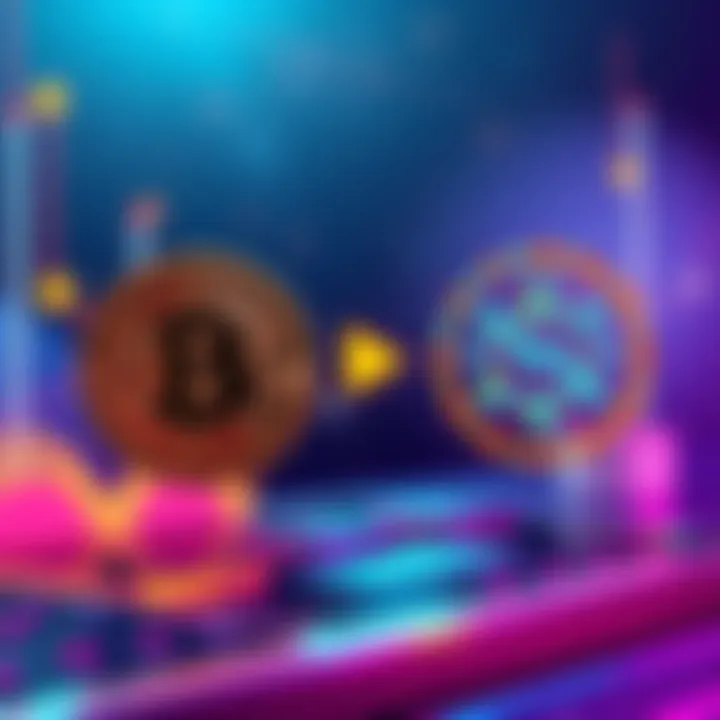 Decentralized Crypto Swap Illustration of Bitcoin and Solana symbols exchanging on a decentralized platform without KYC requirements