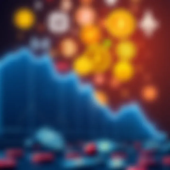 A visual representation showing a downward trend graph symbolizing the fall of meme coins in cryptocurrency, with various meme coin logos fading in the background.