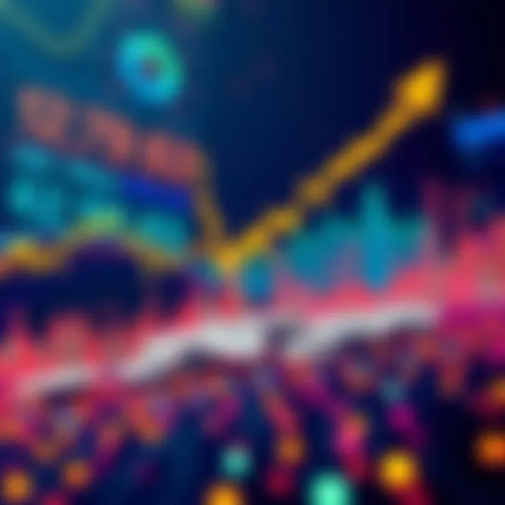 Graph showing declining crypto market volume with Tether's dominance highlighted