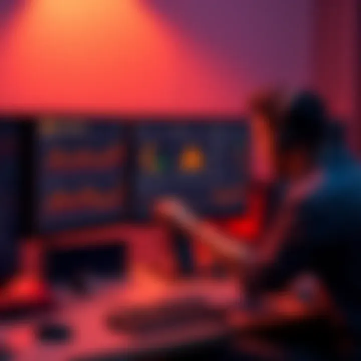 Dedicated Monero RPC Node Setup A computer setup showing a dedicated Monero RPC Node service, with a clear display of server performance metrics, and a user examining the system.