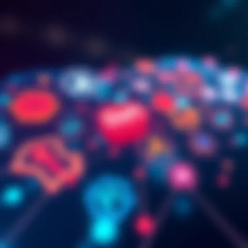 A graphic showing various DeFi project logos connected by lines, symbolizing user engagement and retention strategies