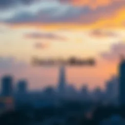 Deutsche Bank logo with a backdrop of Nigeria's skyline representing the financial market
