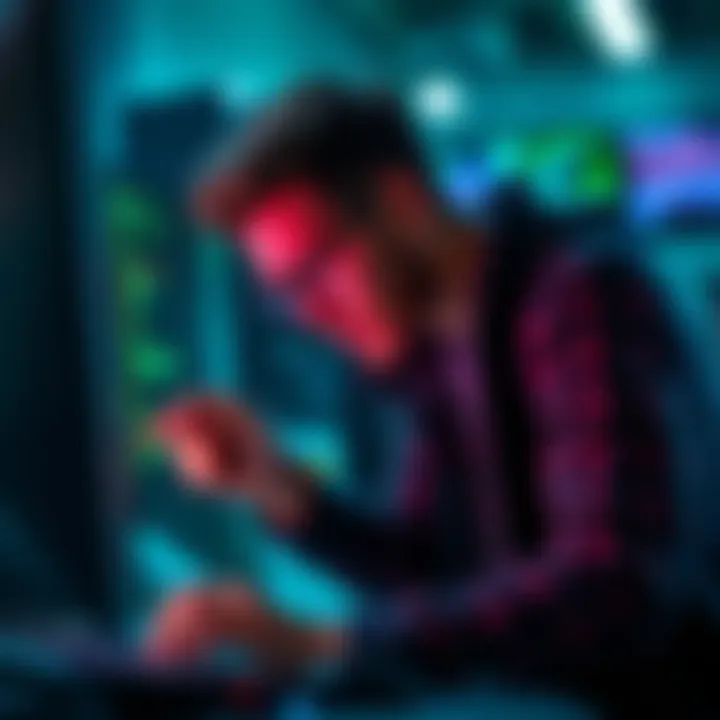 A developer focused on a computer screen, carefully making code changes to prevent AI confusion