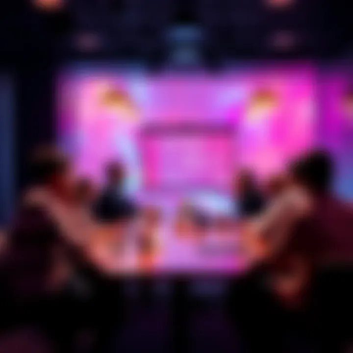 A meeting room with people discussing open source projects and developer experiences