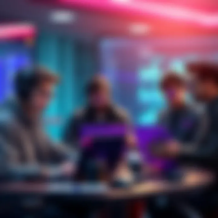 A group of developers working together, using laptops to explore VeChainThor's JSON-RPC integration for smoother access from Ethereum.