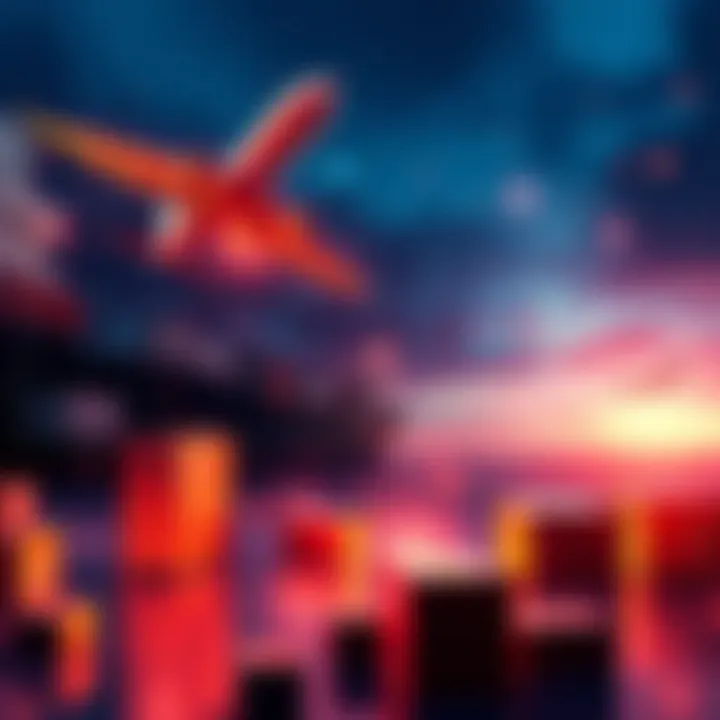 A graphic showing a digital customs interface with cargo planes and packages symbolizing logistics in Southeast Asia