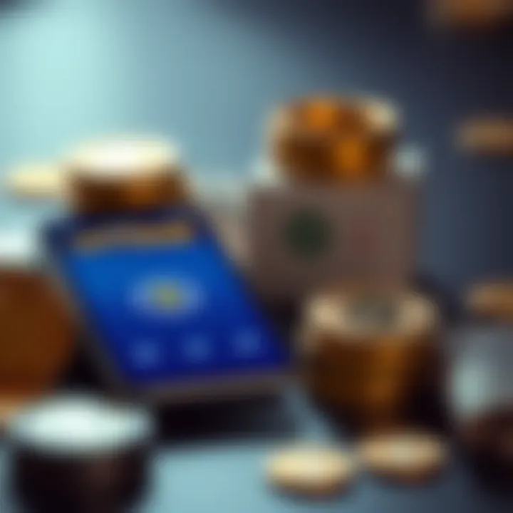 A smartphone displaying a cryptocurrency wallet alongside traditional currency. This image highlights the shift from cash to digital payments.